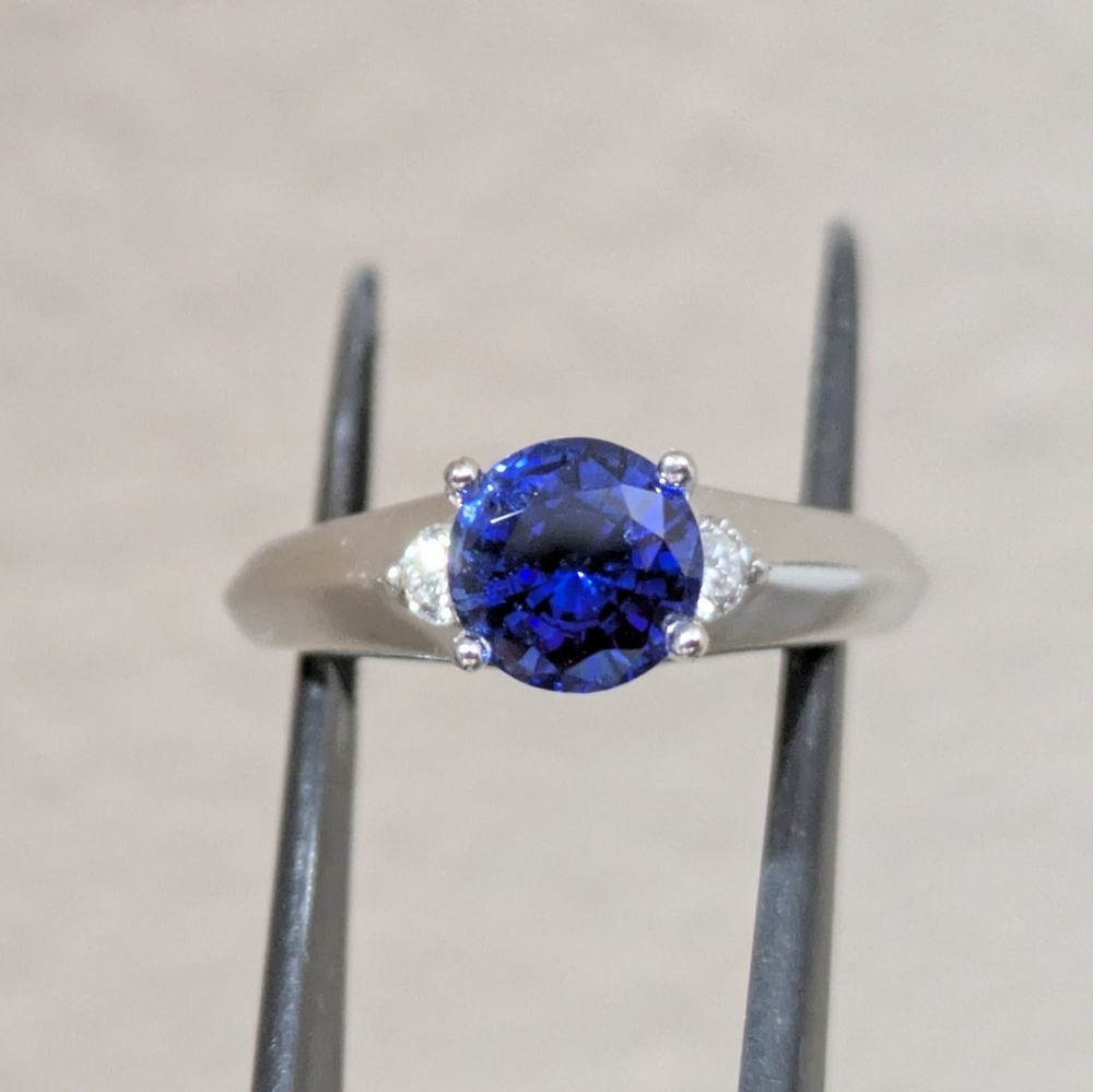 14k W Gold Scott Kay Sapphire Ring s 5. 5